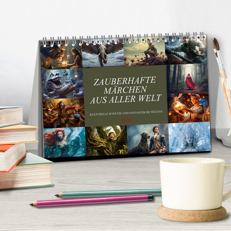 Produktbild: Zauberhafte M&auml;rchen aus aller Welt (Tischkalender 2026 DIN A5 quer), CALVENDO Monatskalender