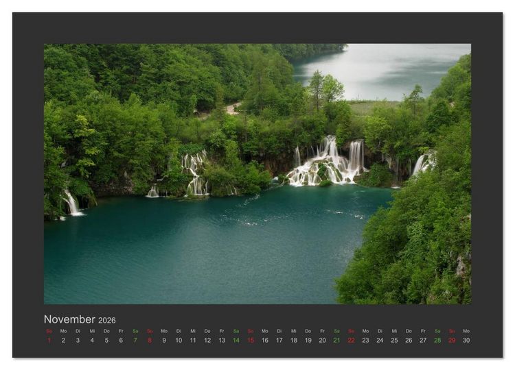Produktbild: FALLENDE WASSER (Wandkalender 2026 DIN A2 quer), CALVENDO Monatskalender