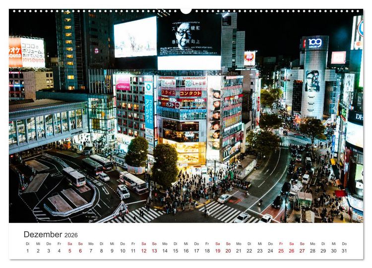 Produktbild: Japan - Zwischen Tempeln und Neonlicht (hochwertiger Premium Wandkalender 2026 DIN A2 quer), Kunstdruck in Hochglanz