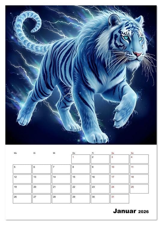 Produktbild: Majest&auml;tische K&ouml;nige der Wildnis (hochwertiger Premium Wandkalender 2026 DIN A2 hoch), Kunstdruck in Hochglanz