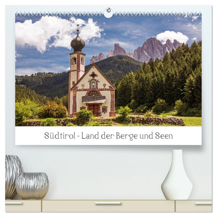 Produktbild: S&uuml;dtirol - Land der Berge und Seen (hochwertiger Premium Wandkalender 2026 DIN A2 quer), Kunstdruck in Hochglanz