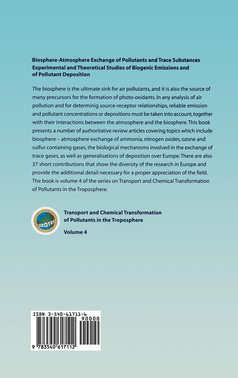 Produktbild: Biosphere-Atmosphere Exchange of Pollutants and Trace Substances