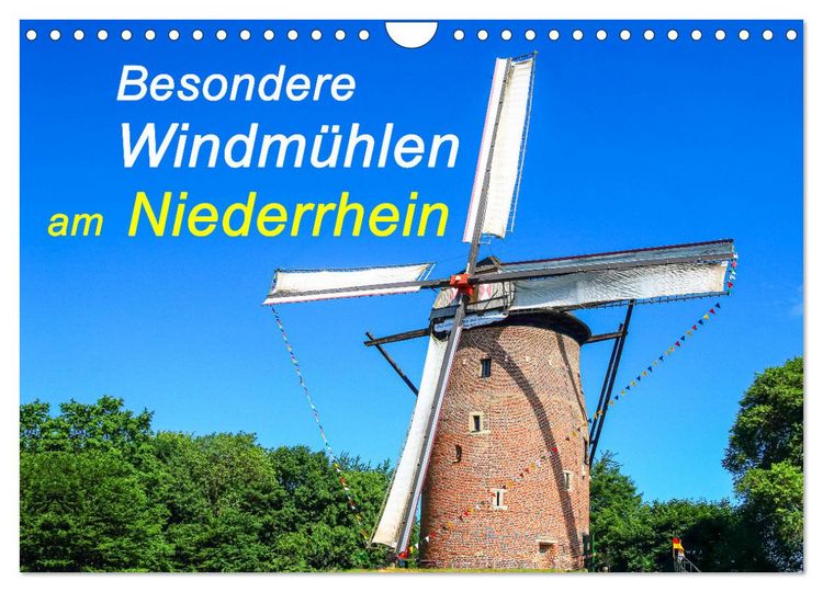 Produktbild: Besondere Windm&uuml;hlen am Niederrhein (Wandkalender 2026 DIN A4 quer), CALVENDO Monatskalender