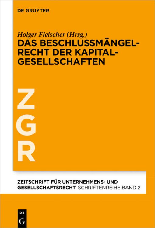 Produktbild: Das Beschlussm&auml;ngelrecht der Kapitalgesellschaften