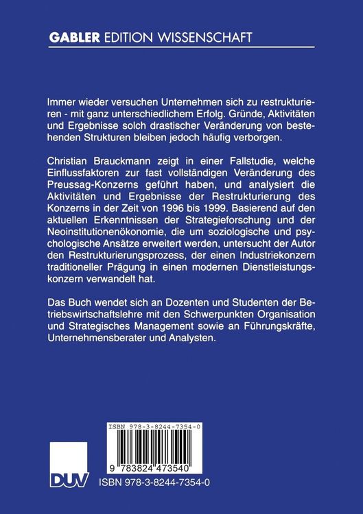 Produktbild: Restrukturierungen und Vertragskosten
