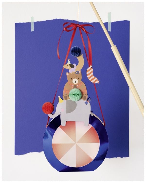 Produktbild: FOLIA Bastelartikel DIY Laterne Circus, inkl. 1 LED-Licht und Batterien