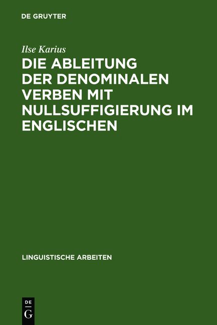 Produktbild: Die Ableitung der denominalen Verben mit Nullsuffigierung im Englischen