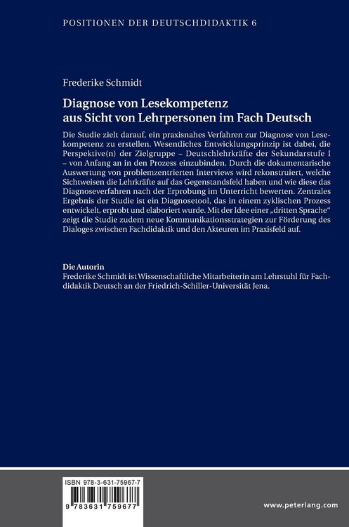 Produktbild: Diagnose von Lesekompetenz aus Sicht von Lehrpersonen im Fach Deutsch