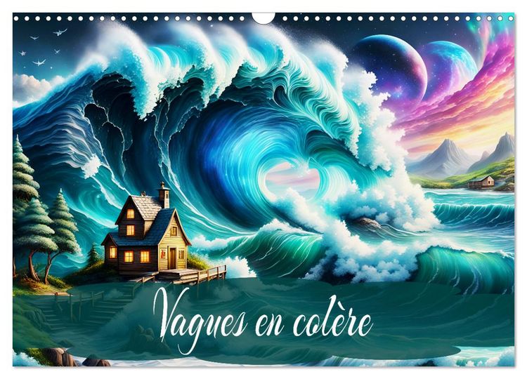 Produktbild: Vagues en col&egrave;re (Calendrier mural 2026 DIN A3 vertical), CALVENDO calendrier mensuel
