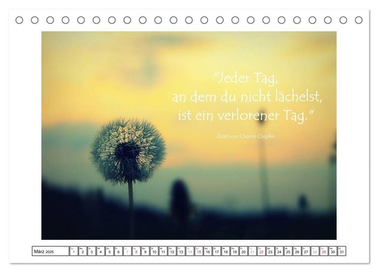 Produktbild: Zitate - Sammlung (Tischkalender 2026 DIN A5 quer), CALVENDO Monatskalender