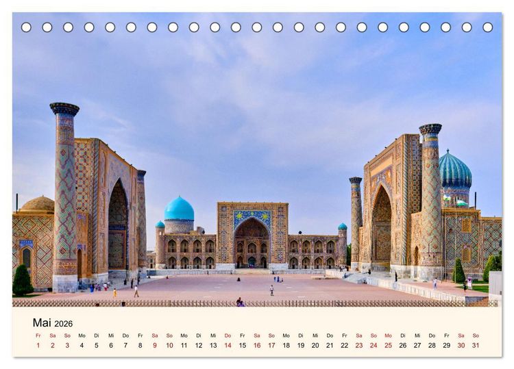 Produktbild: Zentralasien - Entlang der alten Seidenstra&szlig;e (Tischkalender 2026 DIN A5 quer), CALVENDO Monatskalender