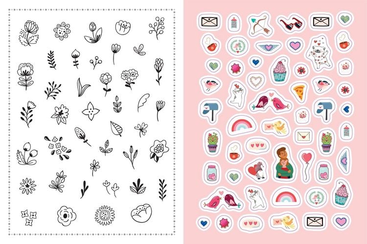 Produktbild: Stickerbuch Love I &Uuml;ber 1000 Sticker