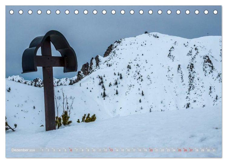 Produktbild: Gipfelkreuze auf bayerischen Bergen (Tischkalender 2026 DIN A5 quer), CALVENDO Monatskalender