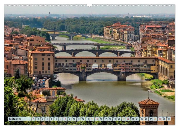 Produktbild: Florenz - Sch&ouml;nheit in der Toskana (Wandkalender 2026 DIN A2 quer), CALVENDO Monatskalender