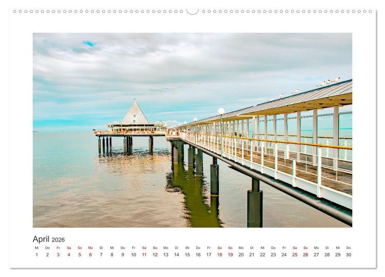 Produktbild: Usedom - ein Traumreiseziel (hochwertiger Premium Wandkalender 2026 DIN A2 quer), Kunstdruck in Hochglanz