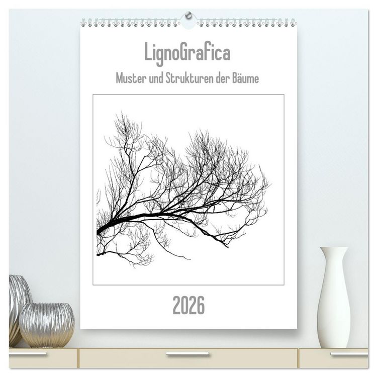 Produktbild: LignoGrafica - Muster und Strukturen der B&auml;ume (hochwertiger Premium Wandkalender 2026 DIN A2 hoch), Kunstdruck in Hochglanz