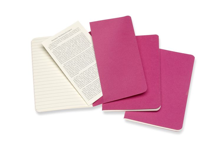 Produktbild: Moleskine Cahier Pocket/A6, 3er Set, Liniert, Kinetisches Pink