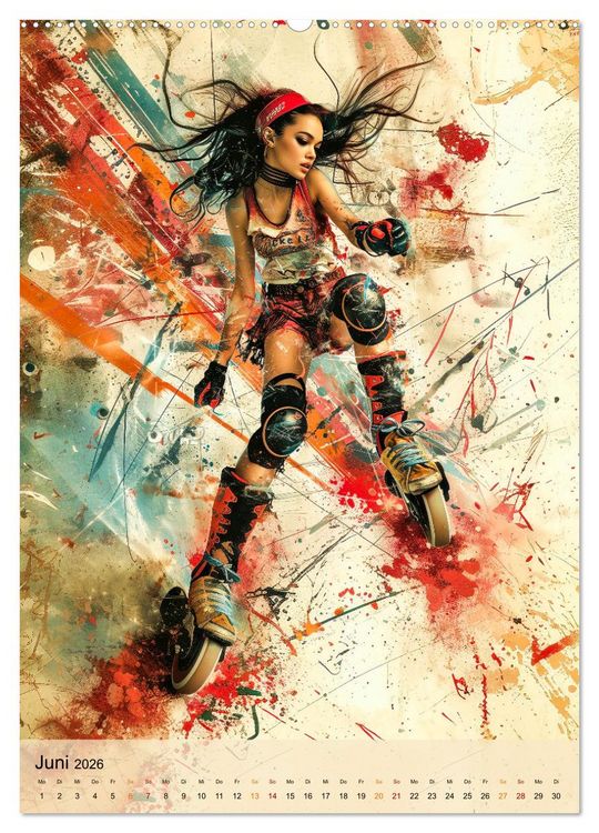 Produktbild: Rollerblades - einfach cool (Wandkalender 2026 DIN A2 hoch), CALVENDO Monatskalender