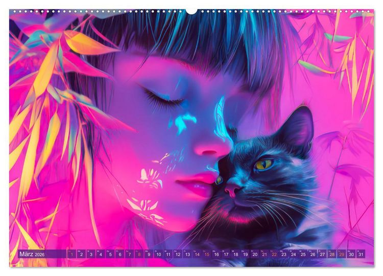 Produktbild: Magische Liebe - Mensch und Tier (hochwertiger Premium Wandkalender 2026 DIN A2 quer), Kunstdruck in Hochglanz