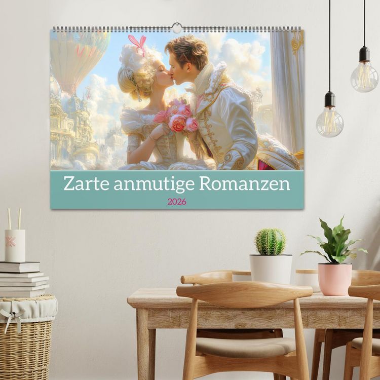 Produktbild: Zarte anmutige Romanzen (Wandkalender 2026 DIN A2 quer), CALVENDO Monatskalender