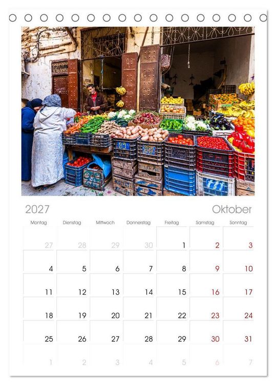 Produktbild: Tischplaner 2027 - F&egrave;s - Marokko wie im Mittelalter (A5 Tischkalender zum Aufstellen) CALVENDO