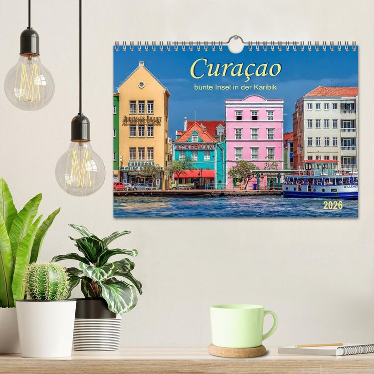 Produktbild: Cura&ccedil;ao - bunte Insel in der Karibik (Wandkalender 2026 DIN A4 quer), CALVENDO Monatskalender