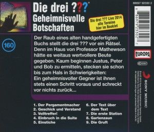 Produktbild: Die drei ??? (160) Geheimnisvolle Botschaften