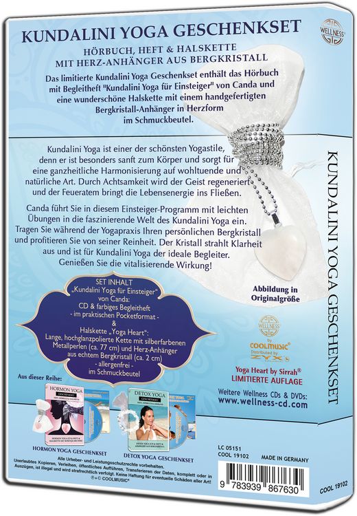 Produktbild: Kundalini Yoga Geschenkset: H&ouml;rbuch, Heft & Kette
