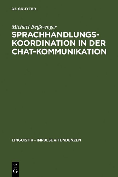 Bild vom Artikel Sprachhandlungskoordination in der Chat-Kommunikation vom Autor Michael Beisswenger