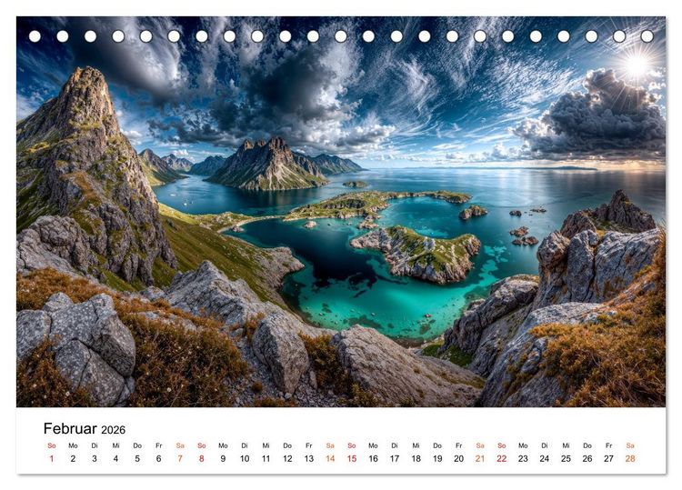 Produktbild: Lofoten - Arktische Tr&auml;ume (Tischkalender 2026 DIN A5 quer), CALVENDO Monatskalender