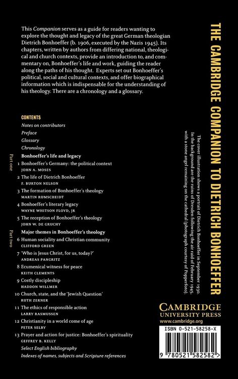 Produktbild: The Cambridge Companion to Dietrich Bonhoeffer