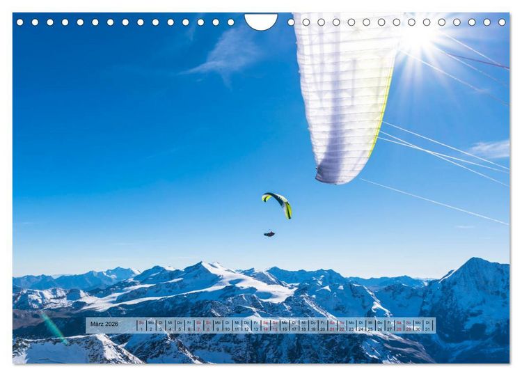 Produktbild: Paragliding - lautloses Schweben (Wandkalender 2026 DIN A4 quer), CALVENDO Monatskalender