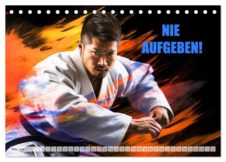 Produktbild: Judo und Motivation (Tischkalender 2026 DIN A5 quer), CALVENDO Monatskalender