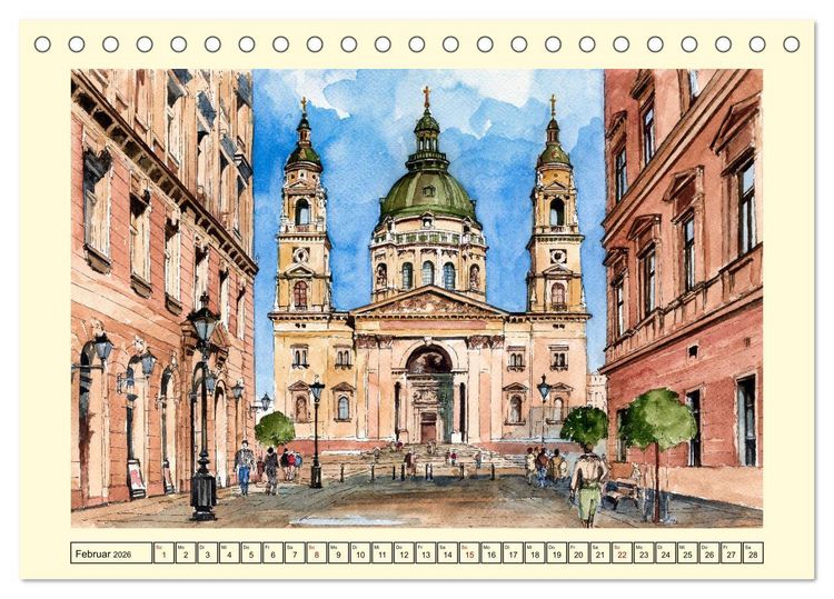 Produktbild: Reise durch Ungarn (Tischkalender 2026 DIN A5 quer), CALVENDO Monatskalender