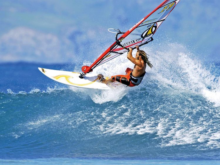 Produktbild: CALVENDO Puzzle Athletischer Windsurfer dreht das Board auf dem Wellenkamm. | 1000 Teile Lege-Gr&ouml;&szlig;e 64x48cm Foto-Puzzle f&uuml;r gl&uuml;ckliche Stunden