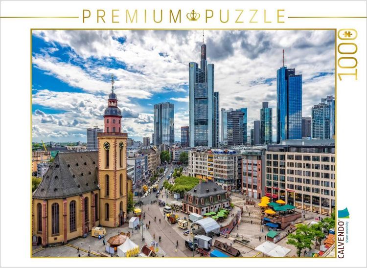 Produktbild: CALVENDO Puzzle Frankfurt Hauptwache und Katharinenkirche | 1000 Teile Lege-Gr&ouml;&szlig;e 64x48cm Foto-Puzzle f&uuml;r gl&uuml;ckliche Stunden