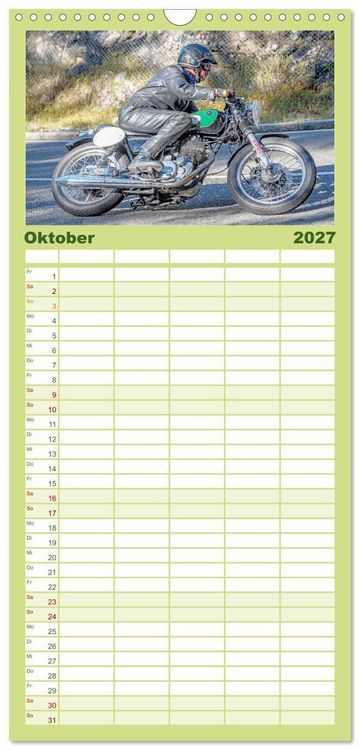 Produktbild: Familienplaner 2027 - Motorr&auml;der am Jochpass mit 5 Spalten (Wandkalender, 21 x 45 cm) CALVENDO