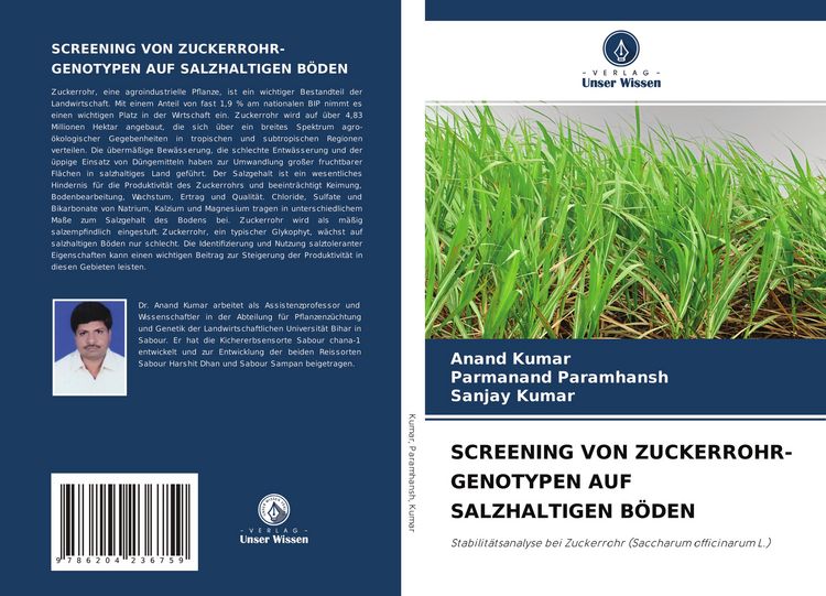 Produktbild: Screening von Zuckerrohr-Genotypen Auf Salzhaltigen B&ouml;den