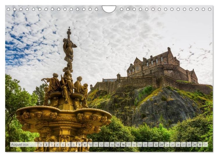 Produktbild: Edinburgh - Impressionen aus der schottischen Hauptstadt (Wandkalender 2026 DIN A4 quer), CALVENDO Monatskalender