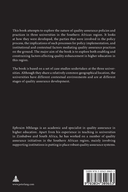 Produktbild: Quality Assurance in Higher Education in Southern Africa