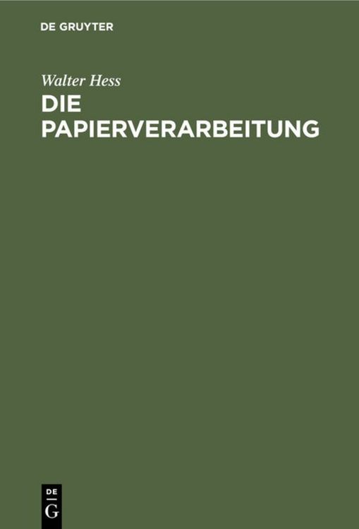 Produktbild: Die Papierverarbeitung
