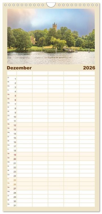 Produktbild: Familienplaner 2026 - Potsdam - Schl&ouml;sser, Parks und der Alte Fritz mit 5 Spalten (Wandkalender, 21 x 45 cm) CALVENDO