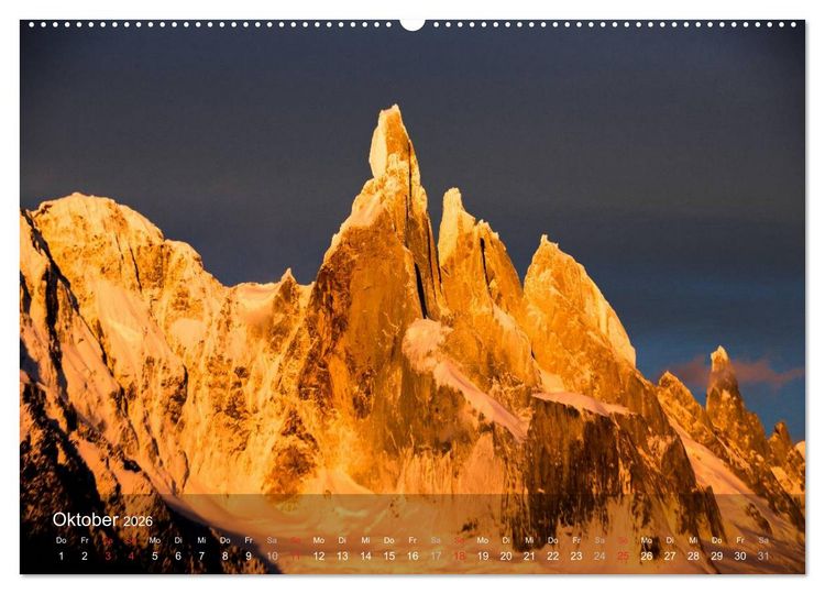 Produktbild: Majest&auml;tische Berge Cerro Torre Patagonien (hochwertiger Premium Wandkalender 2026 DIN A2 quer), Kunstdruck in Hochglanz
