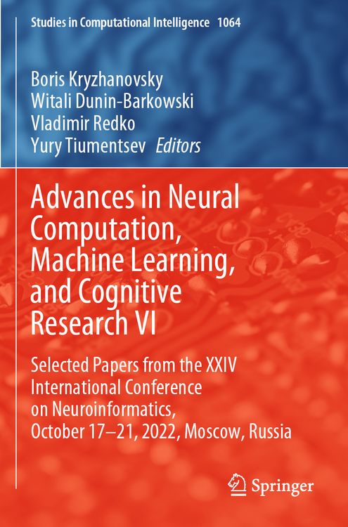 Produktbild: Advances in Neural Computation, Machine Learning, and Cognitive Research VI