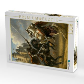 Produktbild: CALVENDO Puzzle Ritter im Turnierkampf | 1000 Teile Lege-Gr&ouml;&szlig;e 64x48cm Foto-Puzzle f&uuml;r gl&uuml;ckliche Stunden
