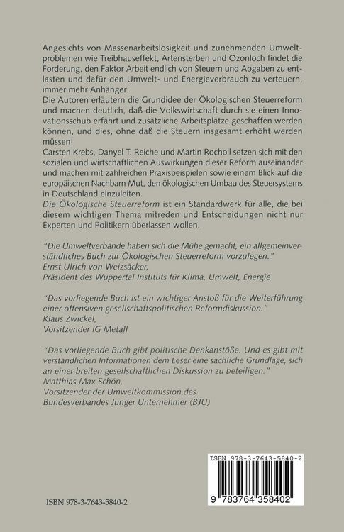 Produktbild: Die &Ouml;kologische Steuerreform