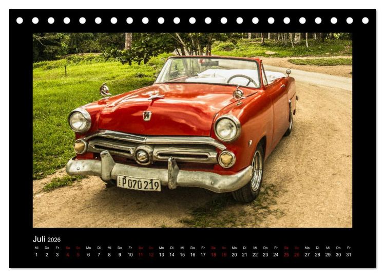 Produktbild: Retro Cars (Tischkalender 2026 DIN A5 quer), CALVENDO Monatskalender