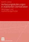 Produktbild: Verfassungs&auml;nderungen in etablierten Demokratien