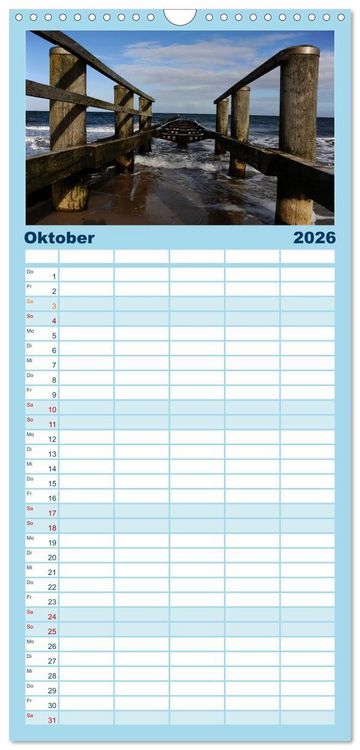 Produktbild: Familienplaner 2026 - K&uuml;hlungsborn mit 5 Spalten (Wandkalender, 21 x 45 cm) CALVENDO