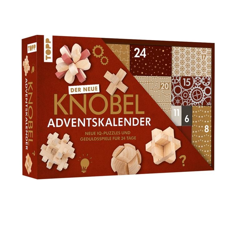 Produktbild: Knobelspiel-Adventskalender &ndash; Neue IQ-Puzzles und Geduldsspiele f&uuml;r 24 Tage